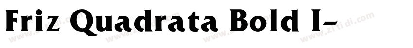 Friz Quadrata Bold I字体转换